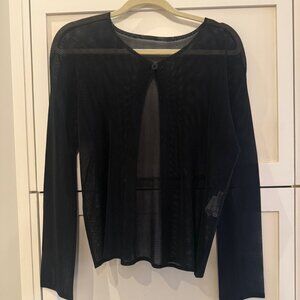 Issey Miyake Black Mesh Sweater